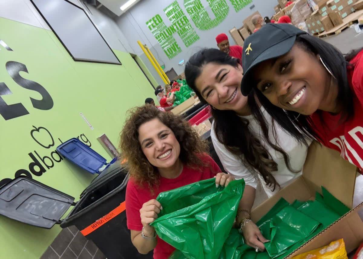 Volunteering at the Houston Food Bank