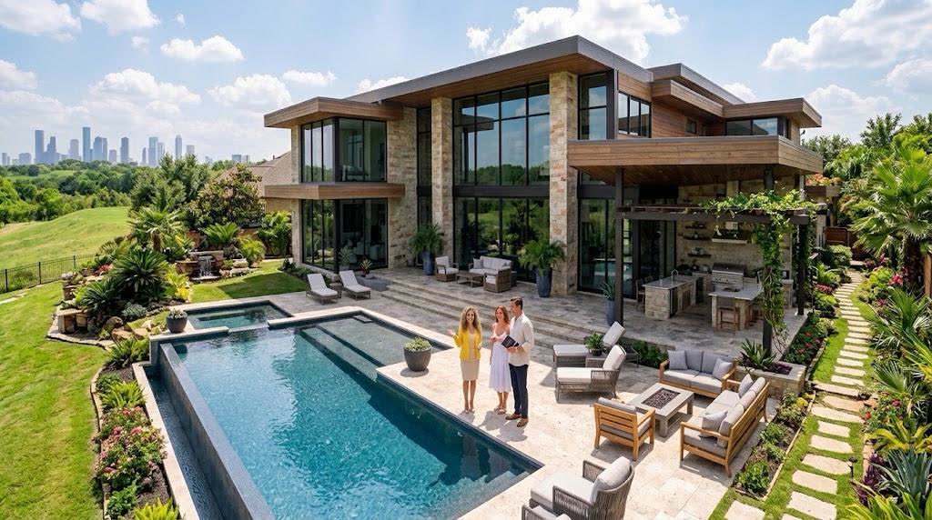 Sunny with clients at a Houston home